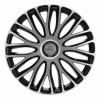 Enjoliveur 15 pouces noir argent bicolore MILAN - pack 4 enjoliveurs