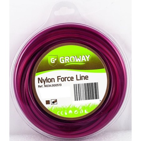 Fil débroussailleuse carré 4 mm FORCE blister 29 mètres