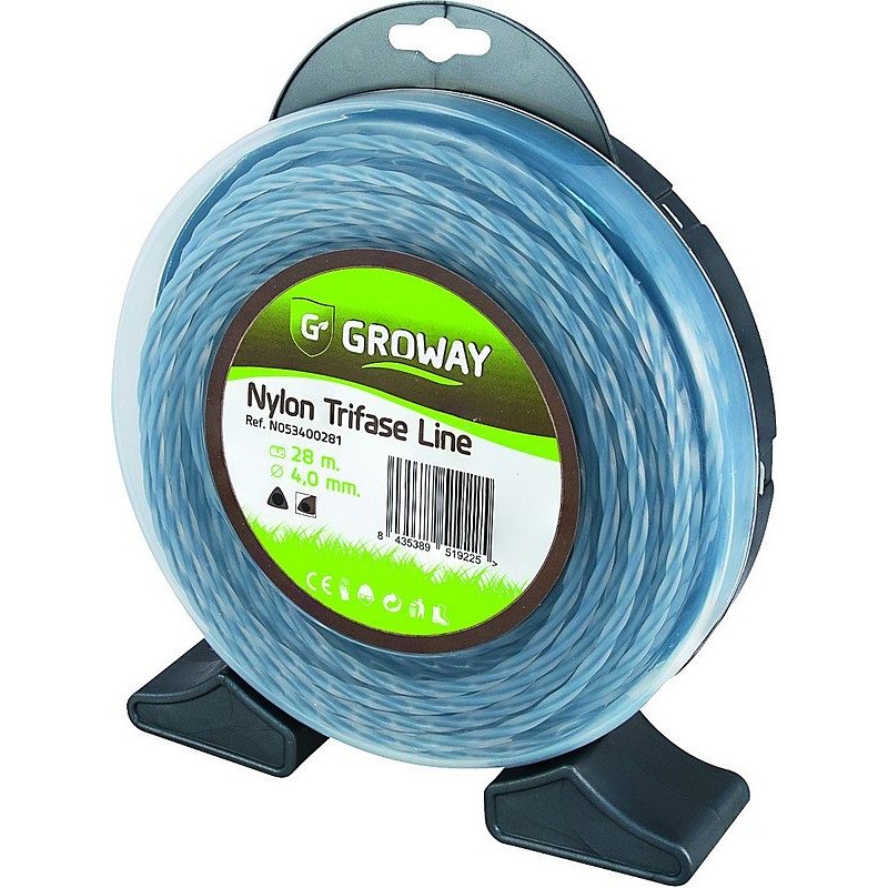 Fil pour débroussailleuse 2,4 mm coextrudé TRIFASE blister 35 mètres