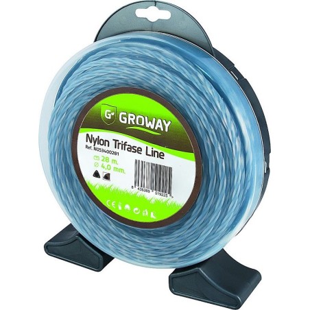 Fil pour débroussailleuse 2,4 mm coextrudé TRIFASE blister 35 mètres