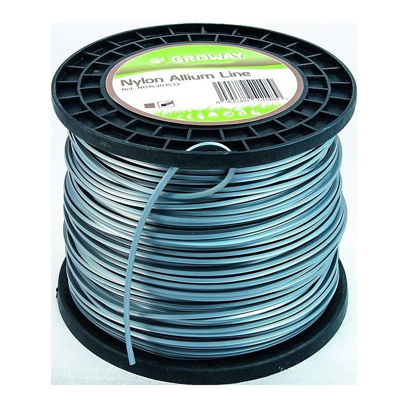 Fil pour debroussailleuse carré aluminium 3 mm ALLIUM bobine 153 mètres