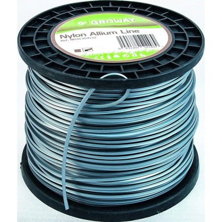 Fil pour debroussailleuse carré aluminium 3 mm ALLIUM bobine 153 mètres