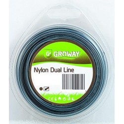 Fil débroussailleuse rond coextrudé 3 mm DUAL blister 14 mètres