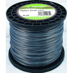 Fil debroussailleuse rond coextrudé 3 mm DUAL bobine 168 mètres