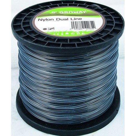 Fil debroussailleuse rond coextrudé 3 mm DUAL bobine 168 mètres