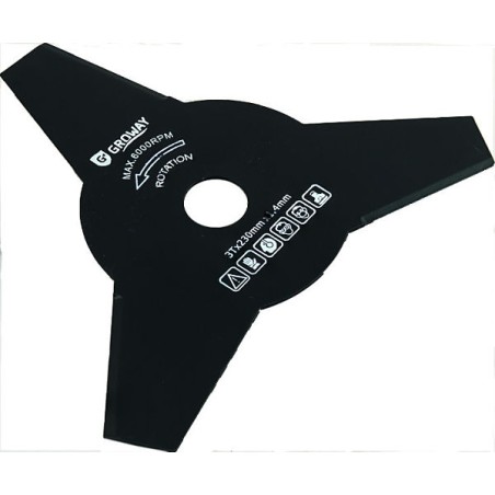 Lame débroussailleuse 3 dents 255 mm x 2,4 mm ep.