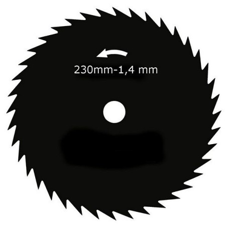 Lame disque débroussailleuse 40 dents 255 mm x 1,4 mm ep.