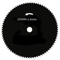 Lame disque débroussailleuse 80 dents 255 mm x 1,4 mm ep.