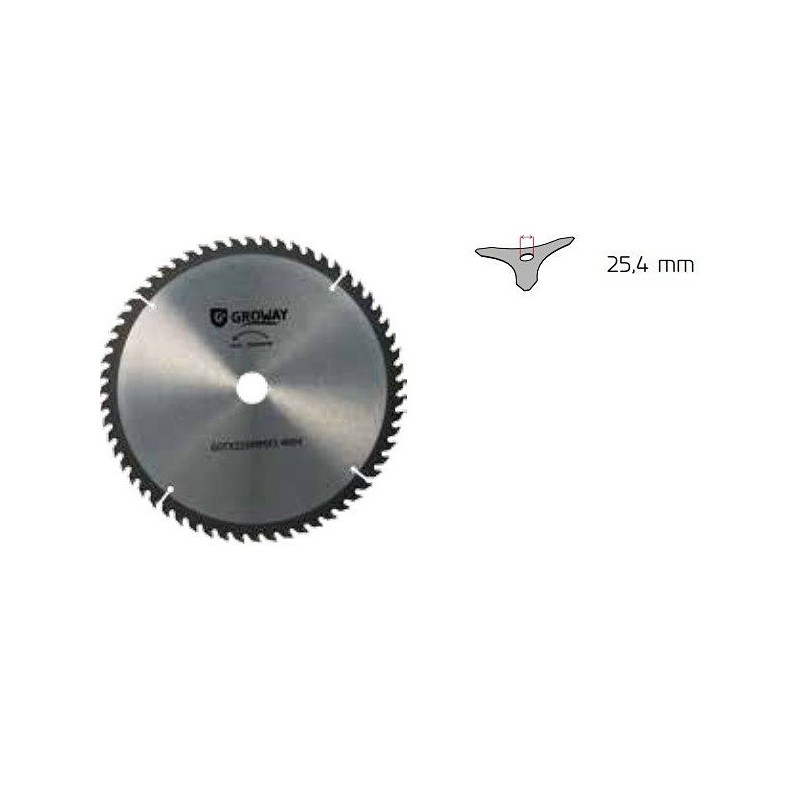 Lame disque débroussailleuse 60 dents WIDIA 255 mm x 1,4 mm ep.