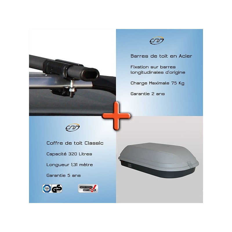 Pack Barres universelles pour barres longitudinales et Coffre ECO 950 SW