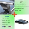Pack Barres de toit alu Totus 130 cm fixation portières et Coffre toit  - 112