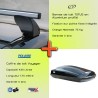 Pack Barres de toit alu Totus 130 cm pour points de fixation intégrés et Coffre toit  - 091