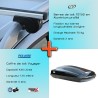 Pack Barres de toit alu Totus 130 cm pour barres longitudinales d'origine et Coffre toit  - 2160