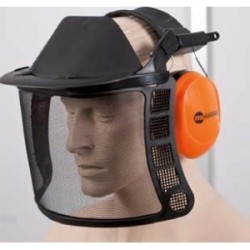 Visière de protection avec casque anti-bruit