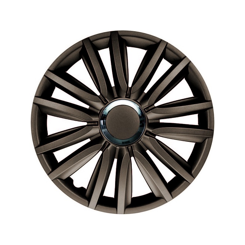 Enjoliveur 15 pouces anthracite INTENSO - pack 4 enjoliveurs