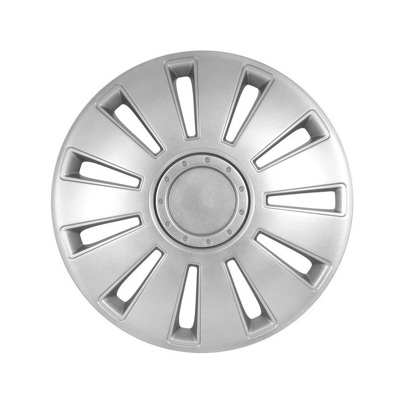 Enjoliveur 17 pouces argent SILVERSTONE - pack 4 enjoliveurs