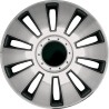 Enjoliveur 16 pouces noir et argent SILVERSTONE - pack 4 enjoliveurs