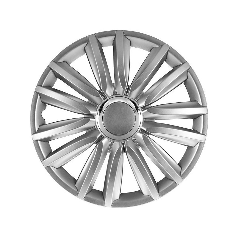 Enjoliveur 16 pouces argent INTENSO - pack 4 enjoliveurs