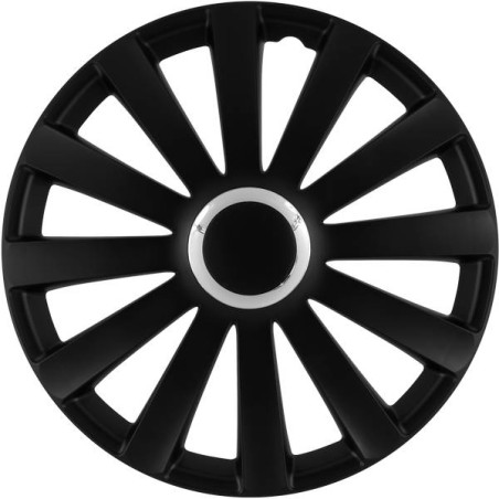 Enjoliveur 15 pouces noir SPYDER - pack 4 enjoliveurs