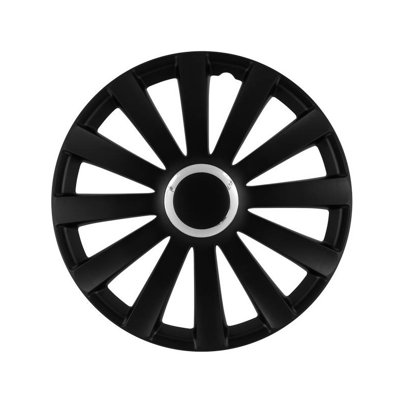 Enjoliveur 16 pouces noir SPYDER - pack 4 enjoliveurs